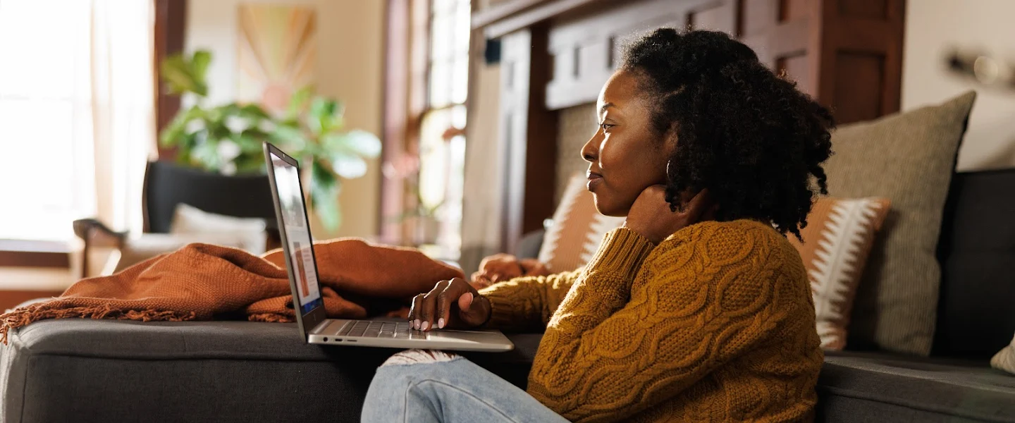 Woman with laptop