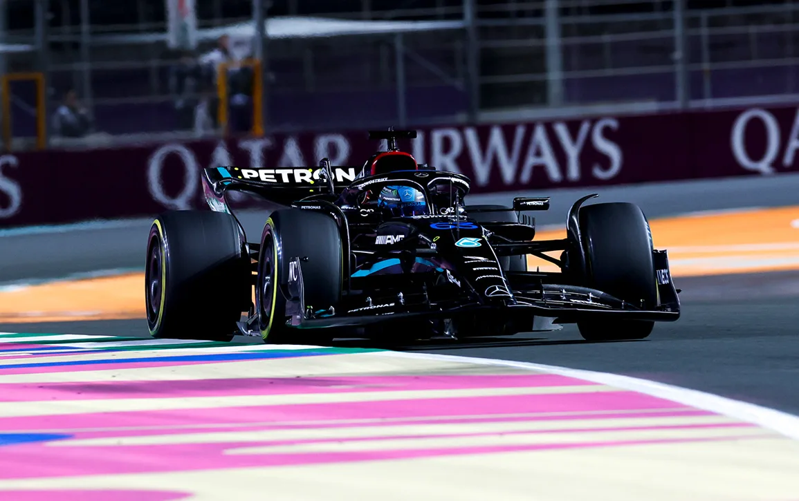 Saudi-Arabian-GP-Friday-Practice-George-Russell-text
