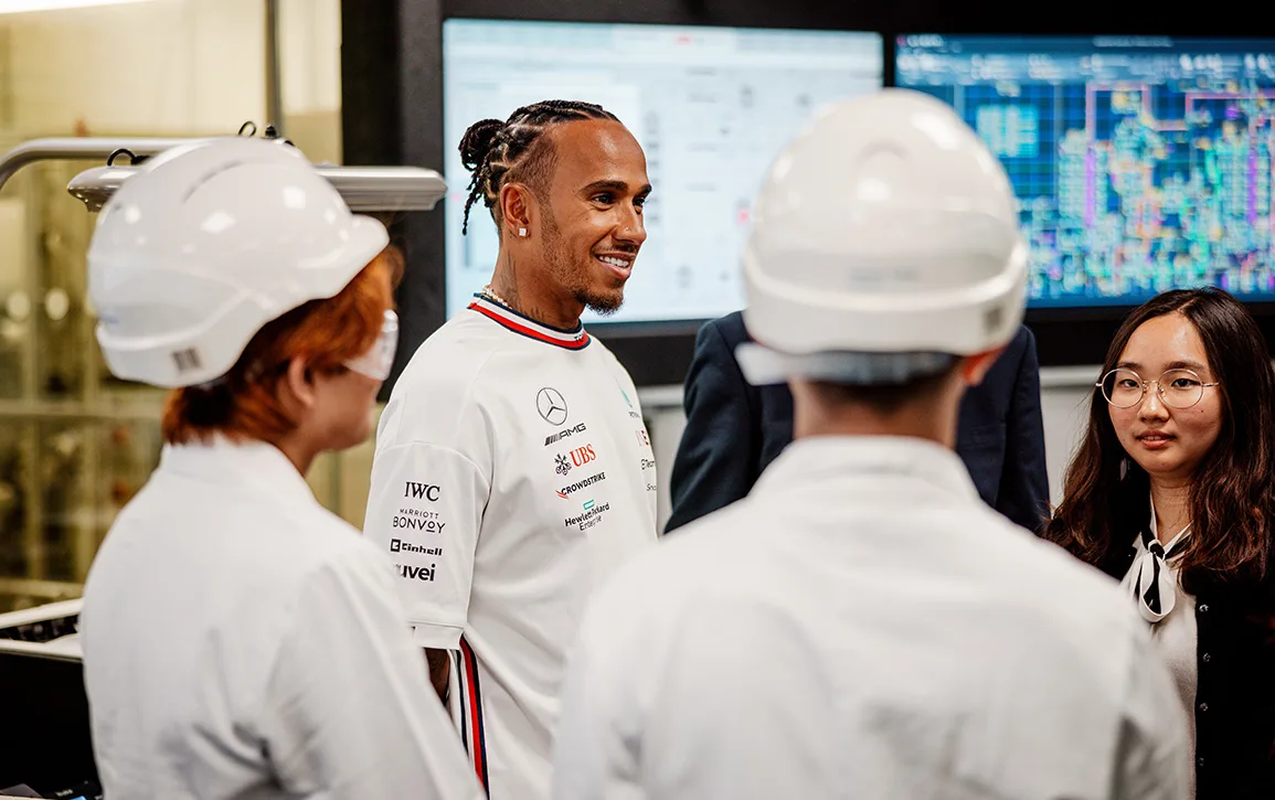 Lewis Hamilton PETRONAS Global Technology Centre