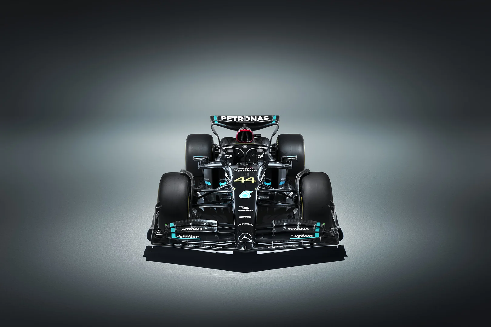 Mercedes presents black F1 W14 for 2023 F1 season