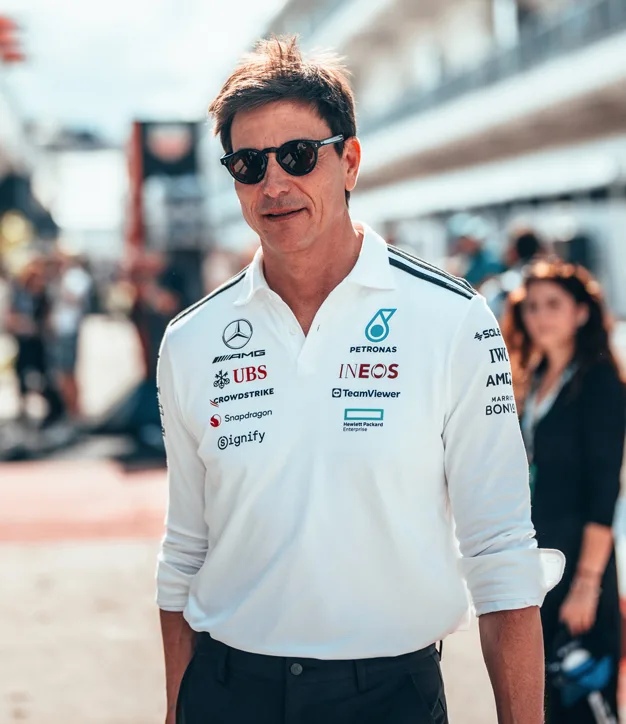 mercedes f1 dress shirt Men's White Mercedes-AMG Petronas F1 Team 2024 Team Replica Button-Down Shirt