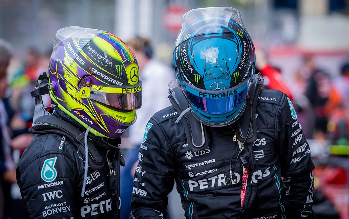 Lewis Hamilton George Russell Mercedes-AMG F1 Baku 2023