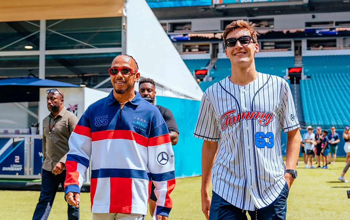 George Russell Lewis Hamilton Miami 2023