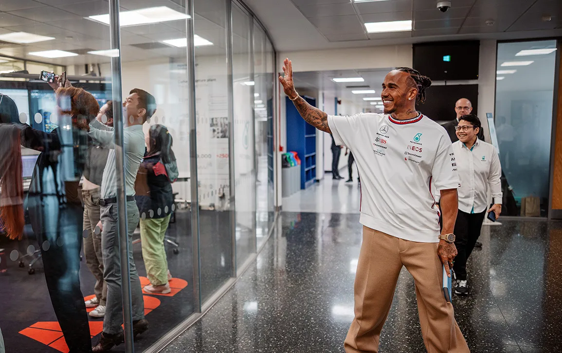 Lewis Hamilton PETRONAS Global Technology Centre