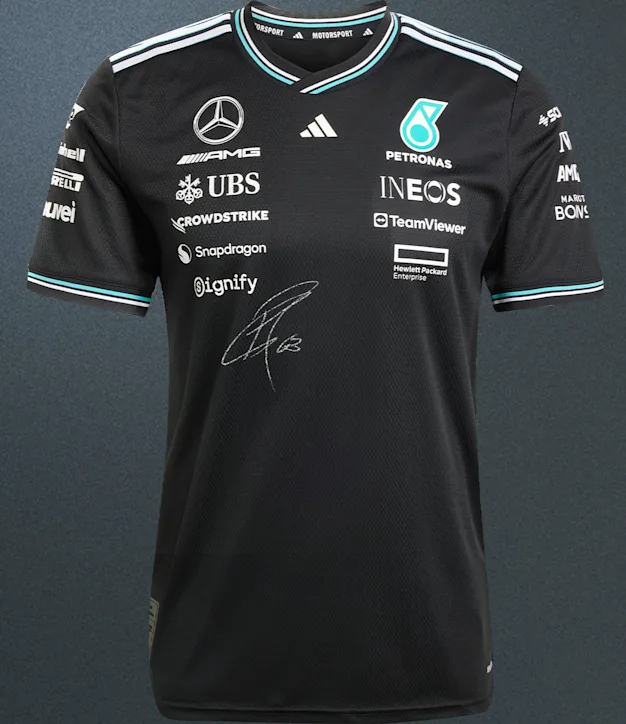 Win an adidas x Mercedes-AMG F1 Authentic Driver Tee Signed by
