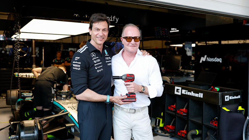 Mercedes F1 and Einhell Extend Tool Partnership on Long-Term Basis