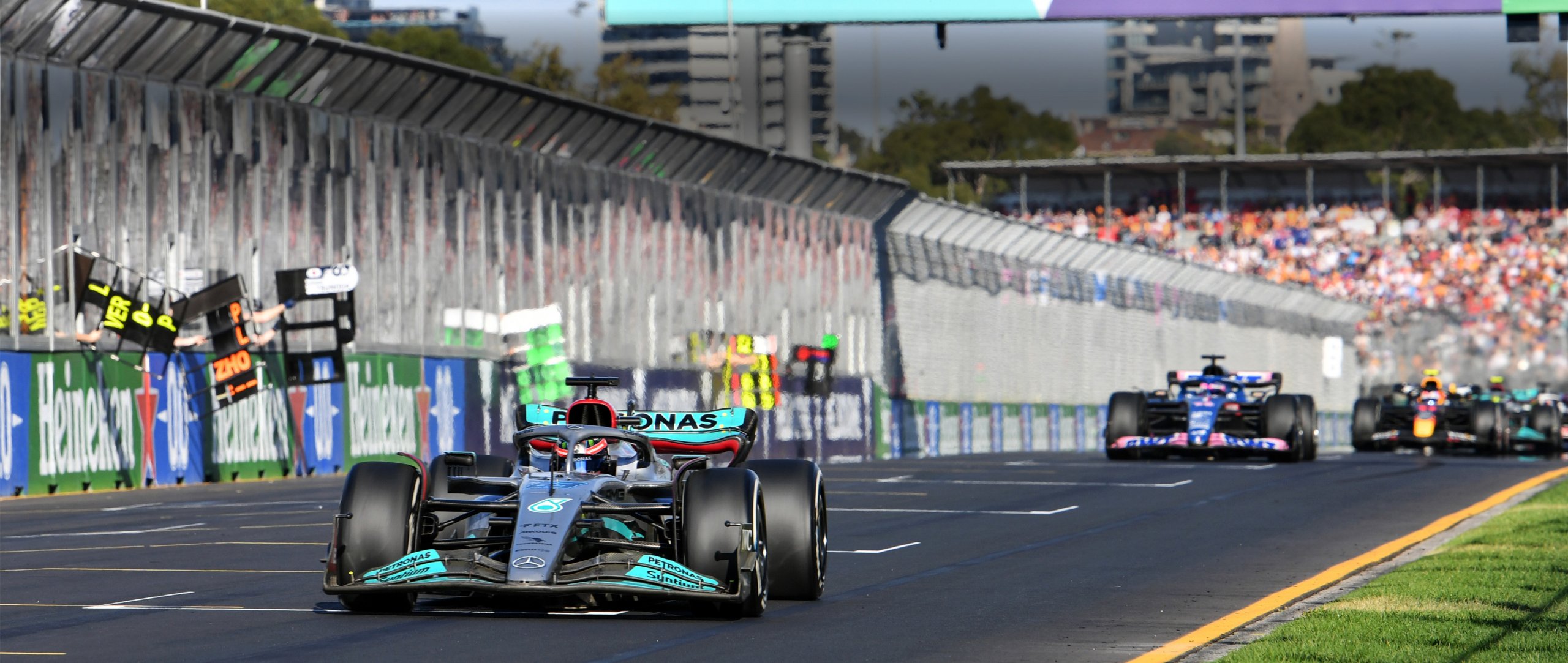 George Secures First Mercedes Podium in Melbourne, Lewis P4