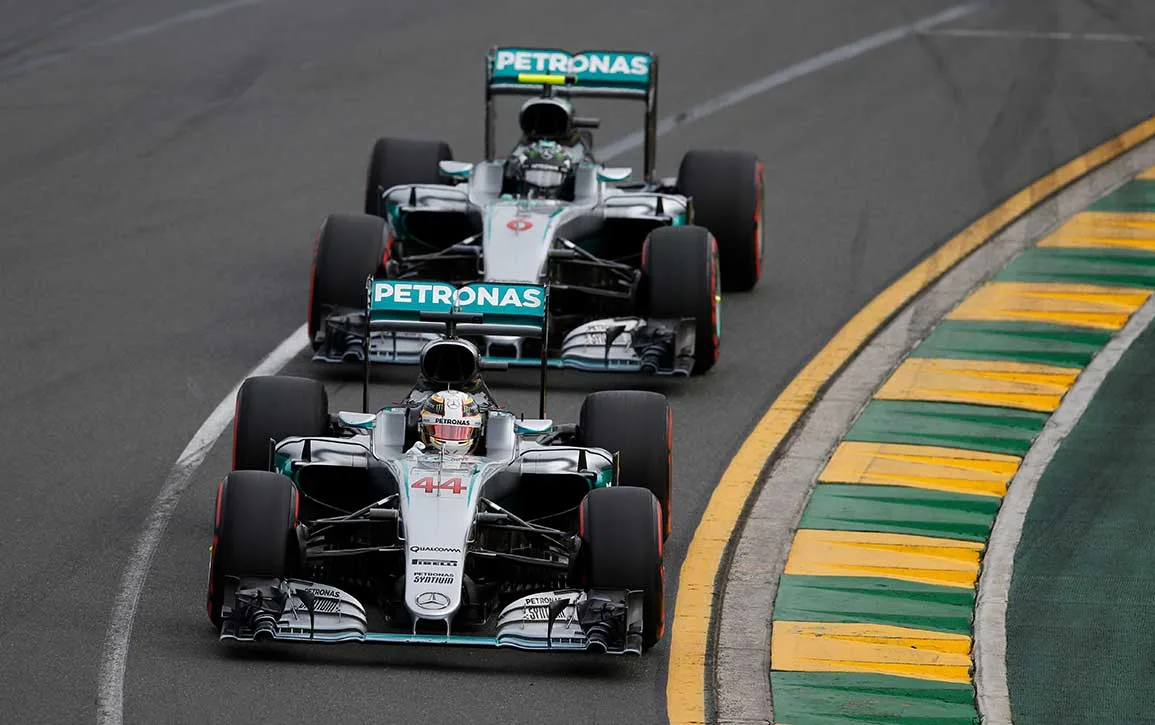 Lewis Hamilton Nico Rosberg Mercedes-AMG Melbourne 2016