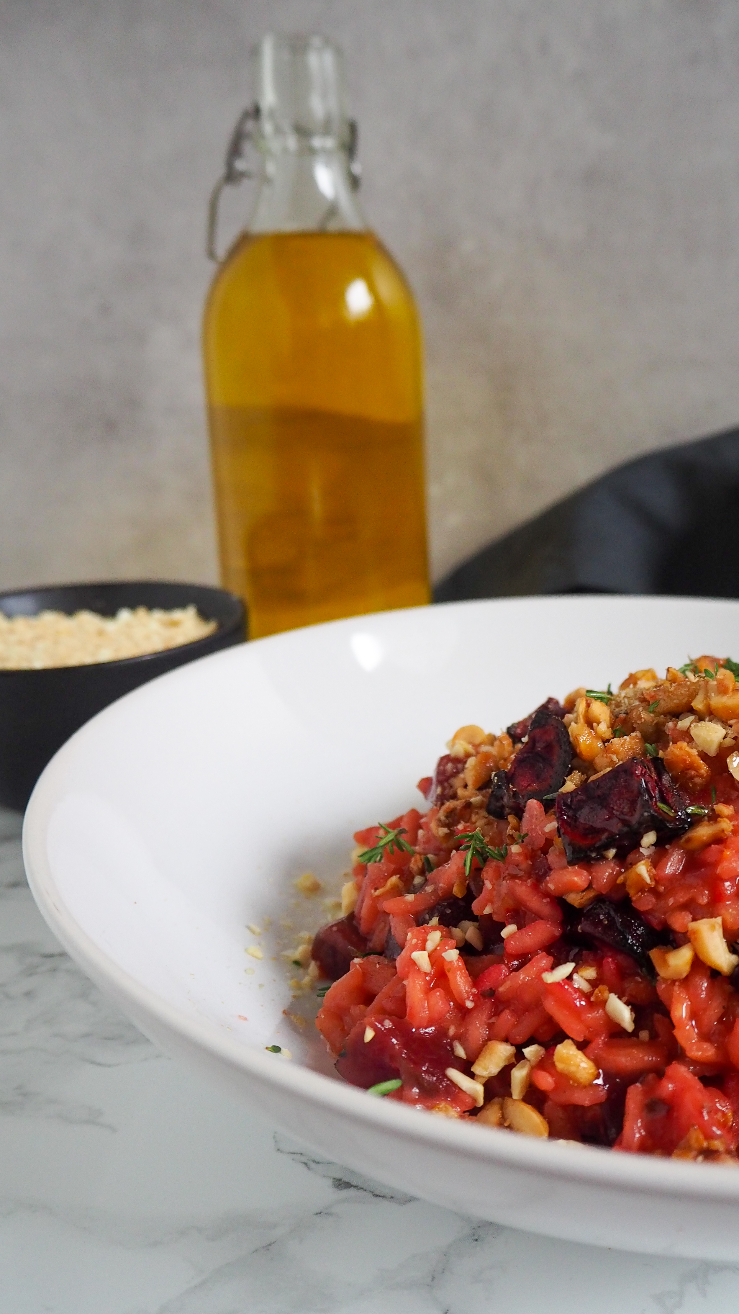 Bietenrisotto met cashew parmezaan - Featured