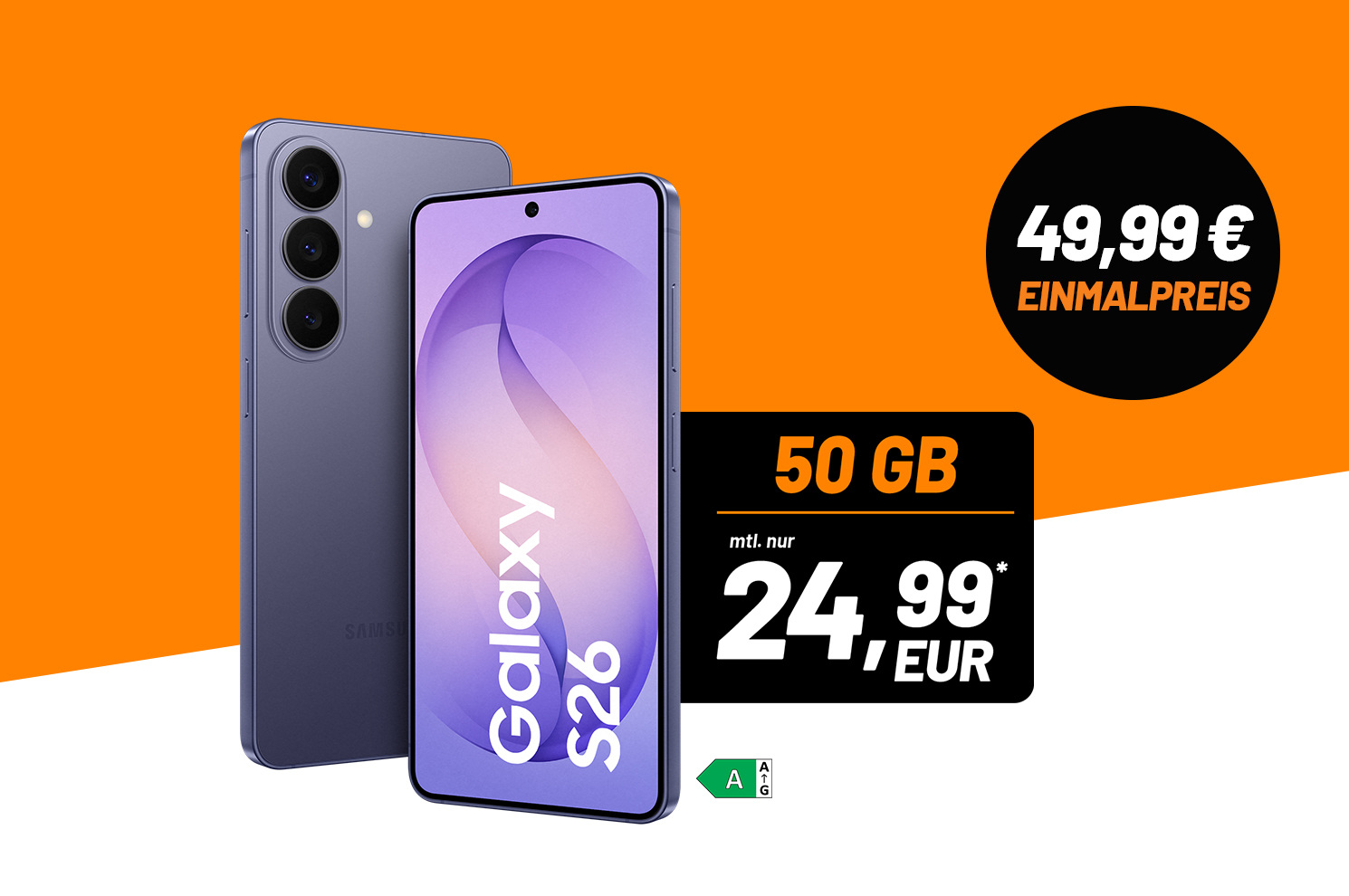 Startseitenbühne S26 50GB + Einmalpreis BuFi179 km 20260720 Startseitenbühne S26 50GB 4999EP 1408x940
