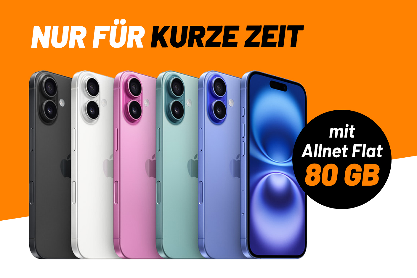 Bühne iphone16+AllnetFlat80GB iPhone 16 Bundle
