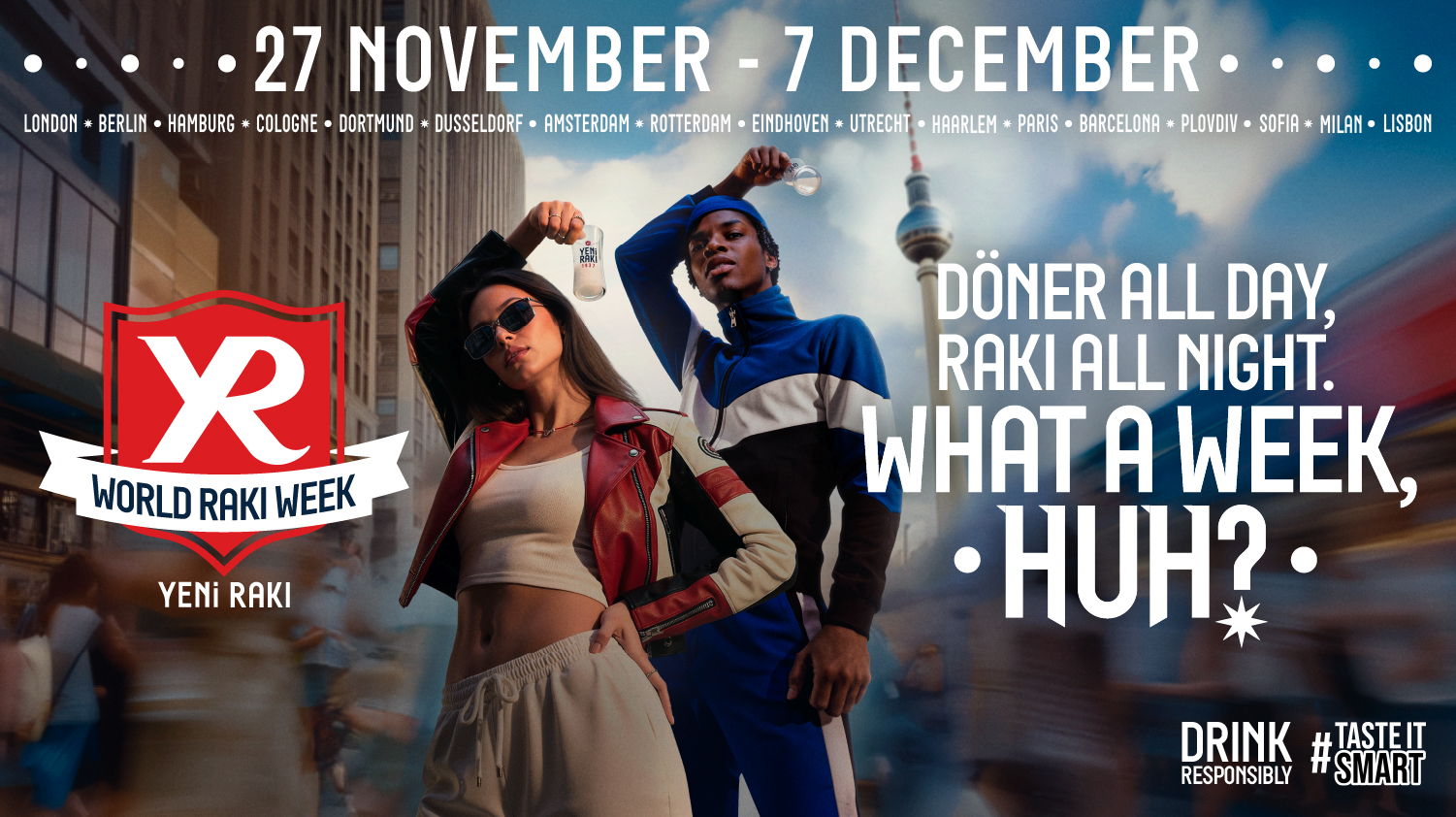 Promotional banner for World Raki Week, dated 27 November to 7 December.