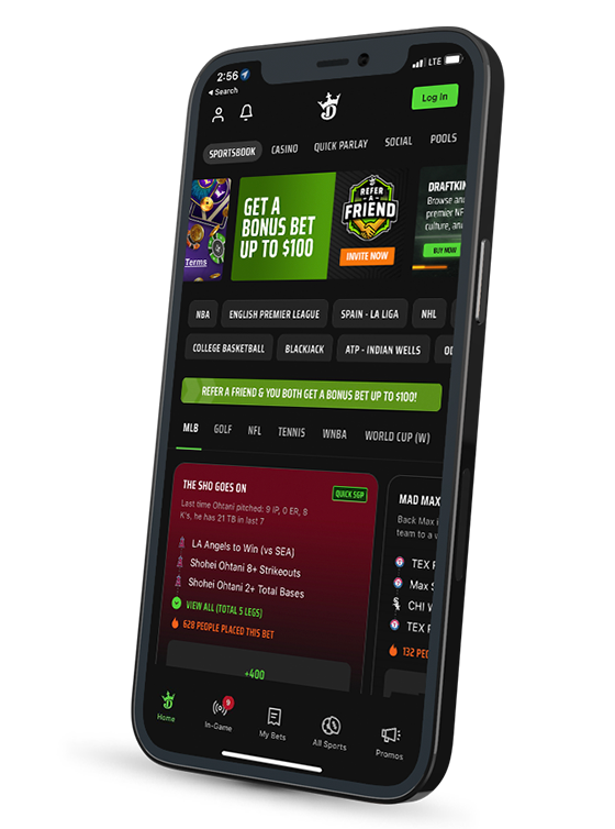 DraftKings Mobile Sportsbook Phone Image