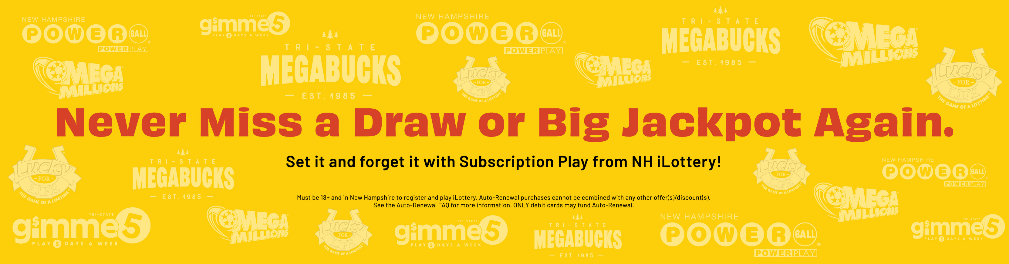 Never miss a draw again, with Auto-Renewal from the New Hampshire Lottery