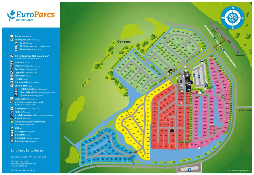 Parkplattegrond EuroParcs Buitenhuizen