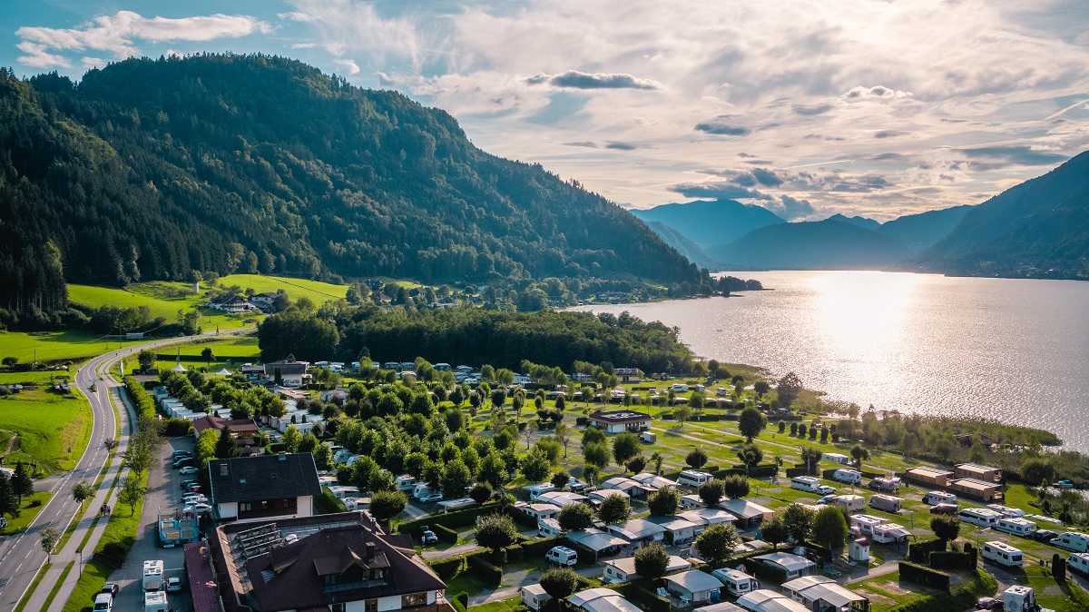 EuroParcs Ossiacher See drone shot ossiacher lake