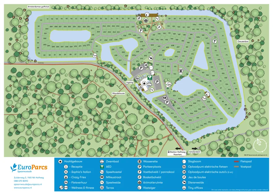 Parkplattegrond Spaarnwoude