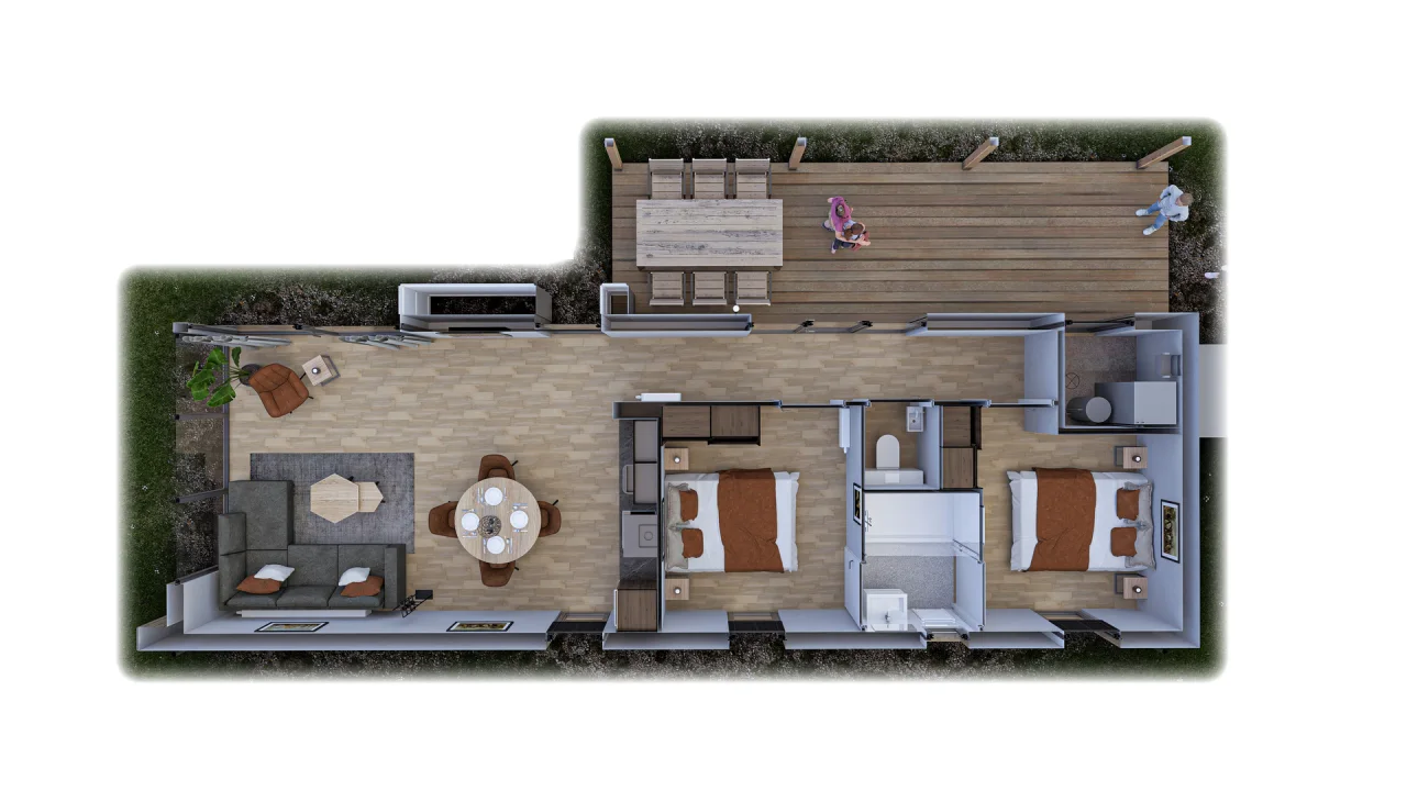 EuroParcs Enkhuizer Strand E-cube floorplan