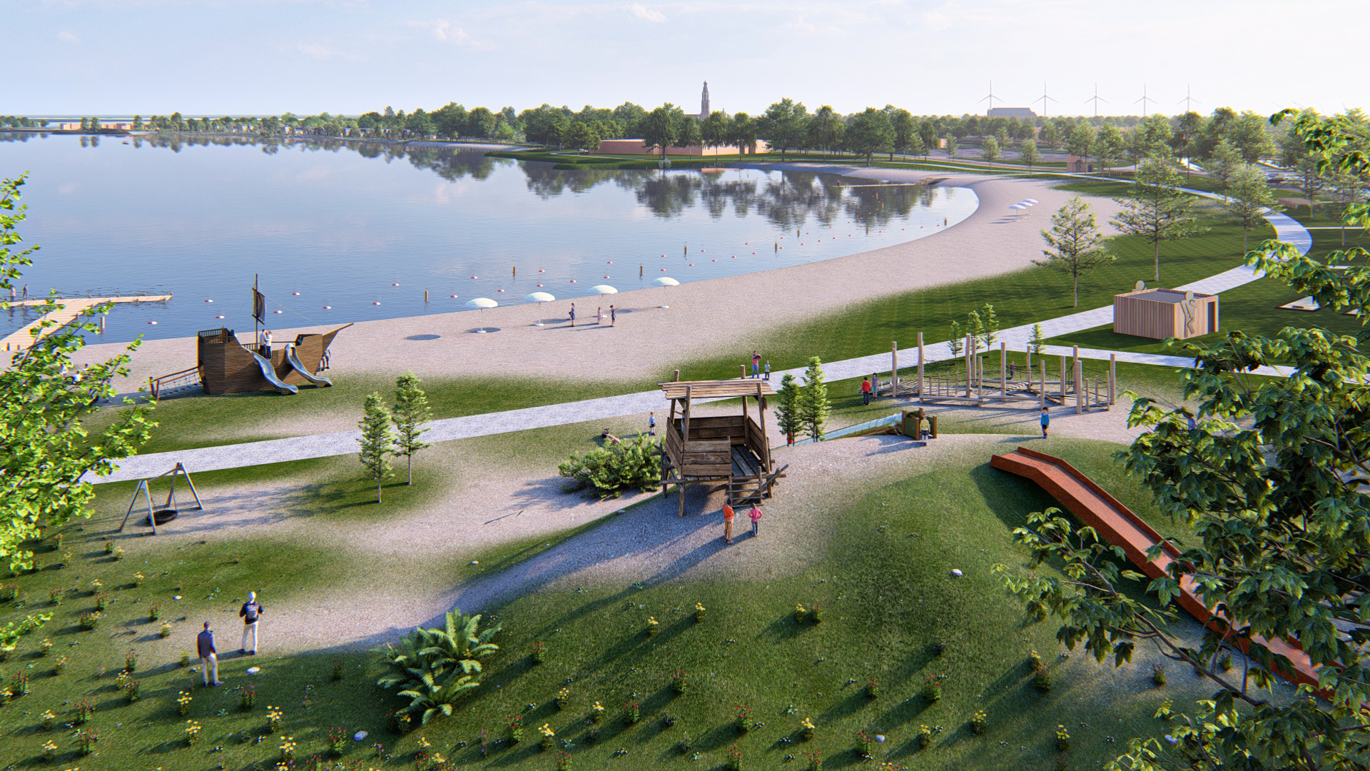 Enkhuizer Strand Park Visual playground and beach