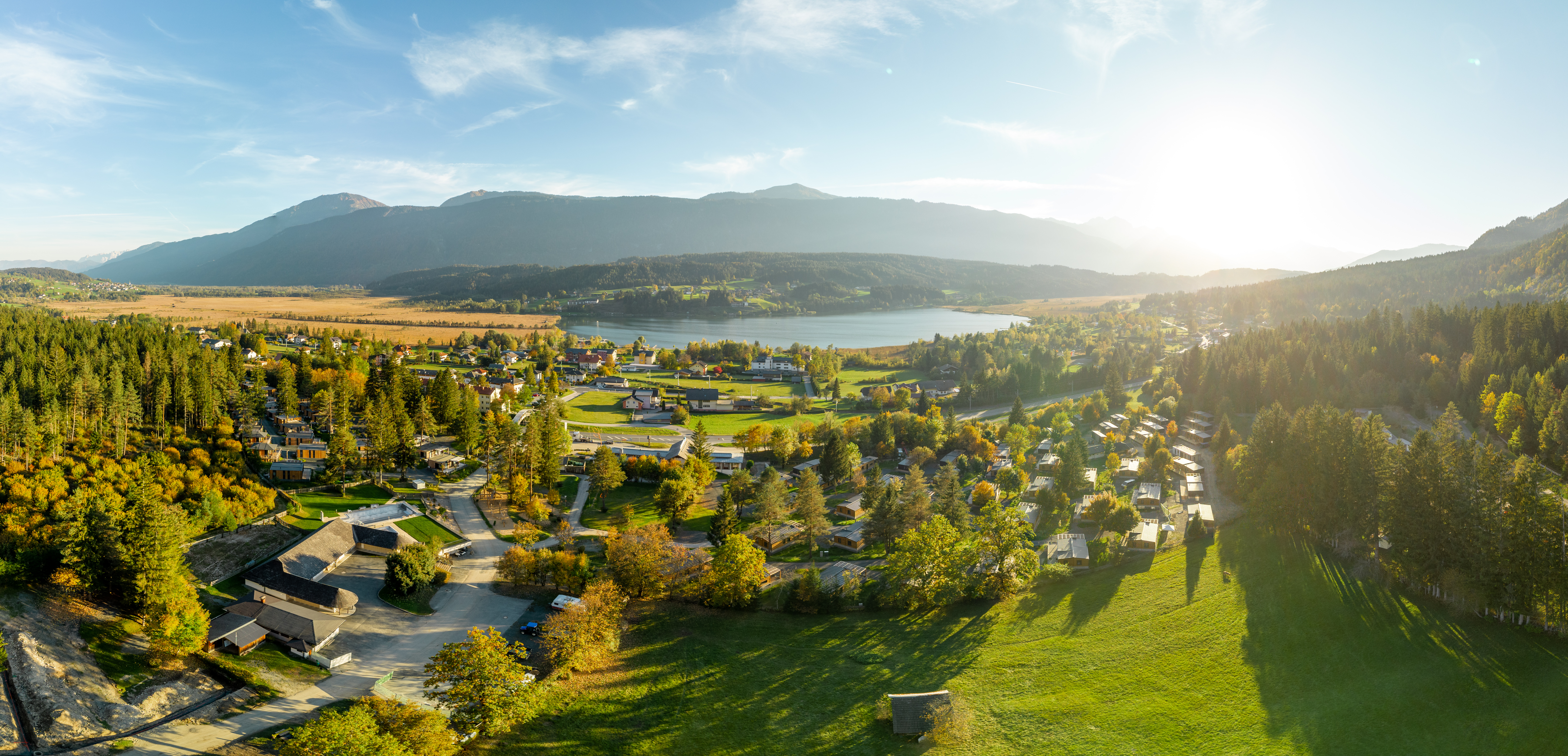 Pressegger See - drone - autumn 