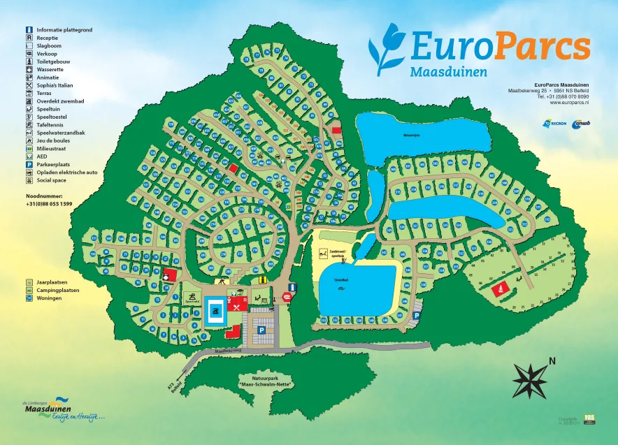 EuroParcs Maasduinen - Park plattegrond