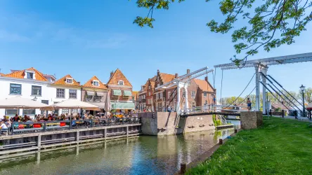 Water bridge Enkhuizen North Holland 