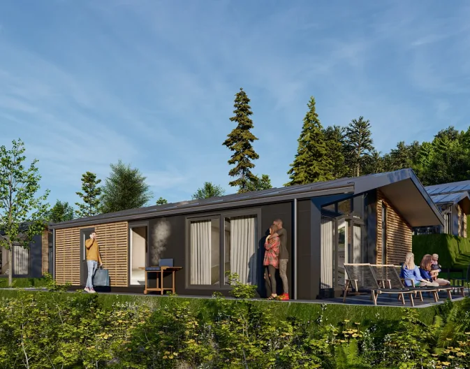 EuroParcs Biggesee Rendering 8 Person holiday home in the nature
