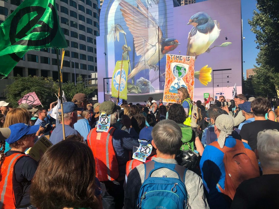 Climate change protest in Boston, MA.