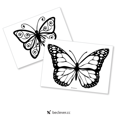 Раскраски - бабочки