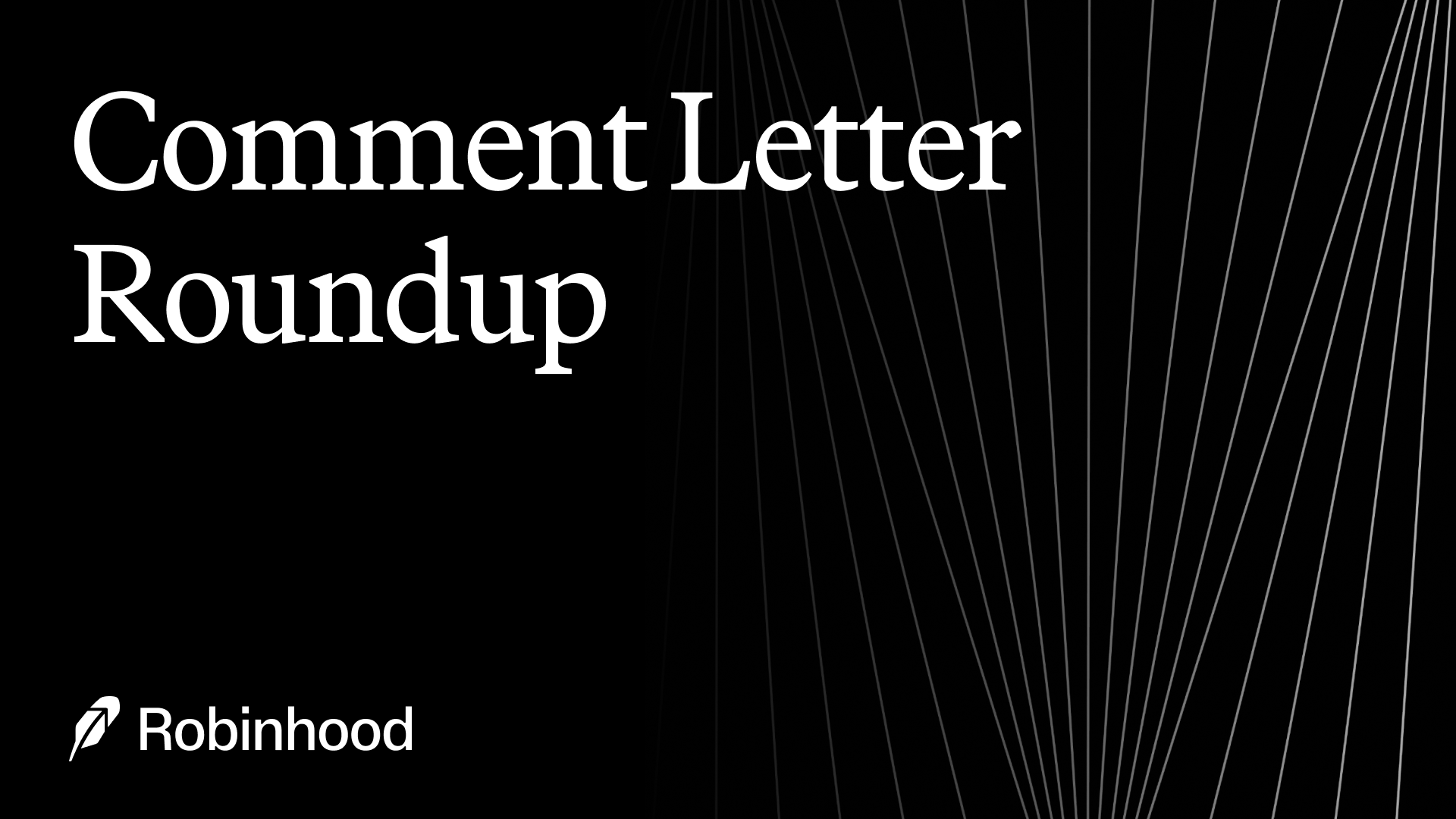 Comment Letter Roundup Image