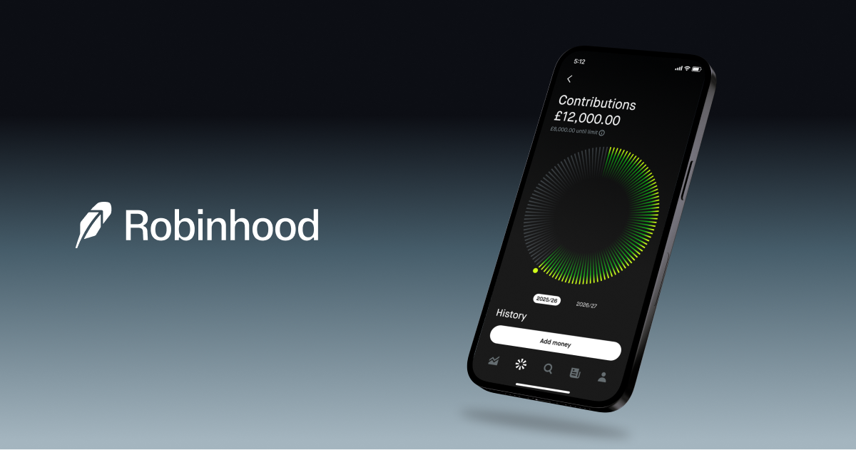 Introducing stocks & shares ISAs for Robinhood UK customers.
