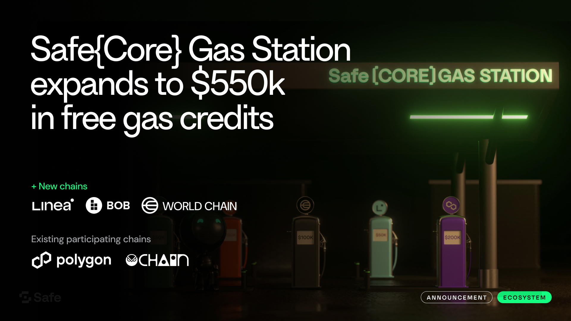 safe gas station expand linea worldchain bob