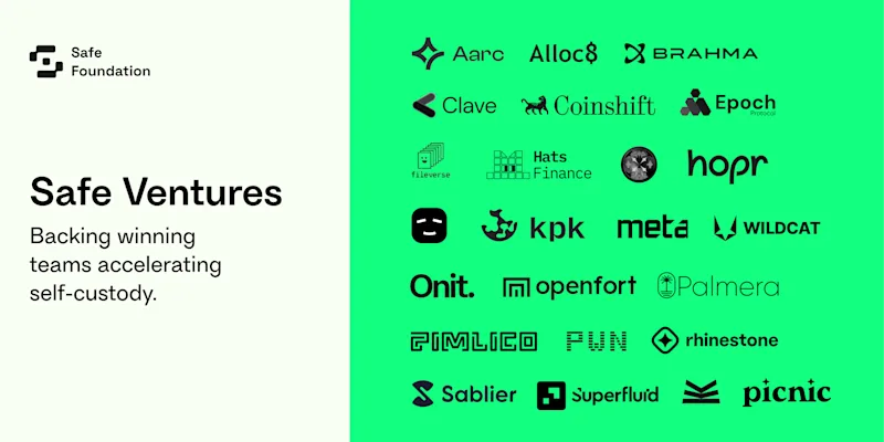Safe Ventures: Backing winning teams that accelerate self-custody