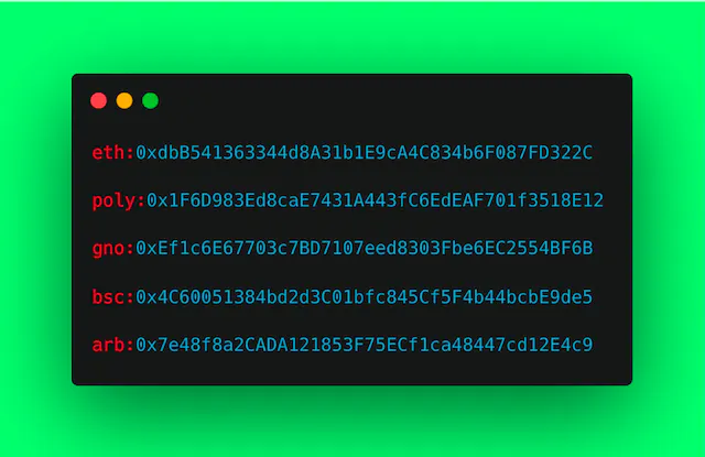 Chain-specific addresses