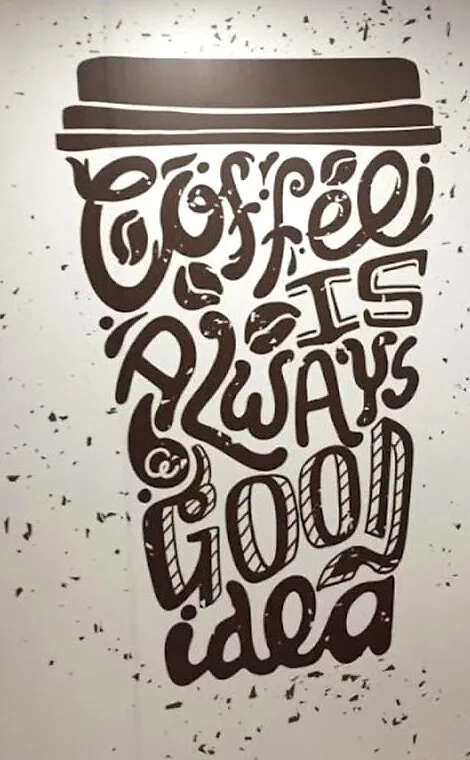 Cafe Coffee Wall Mural — Wall Graphics by Best Color Signs, Dubai