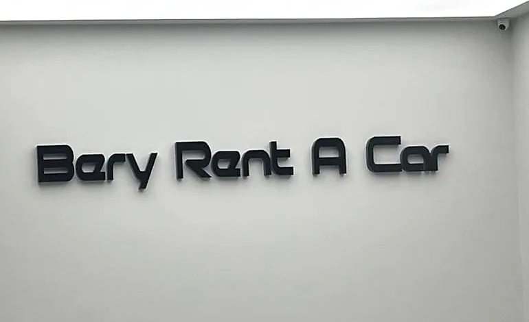 Bery Rent A Car Indoor Letters — Indoor Signage by Best Color Signs, Dubai