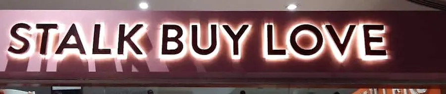 Walk Buy Love Retail Storefront — Retail Signage by Best Color Signs, Dubai