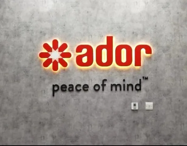 ador Backlit Logo Wall — Indoor Signage by Best Color Signs, Dubai