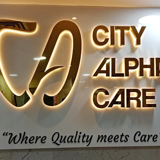 City Alpha Care Clinic Sign — signage by Best Color Signs, Dubai