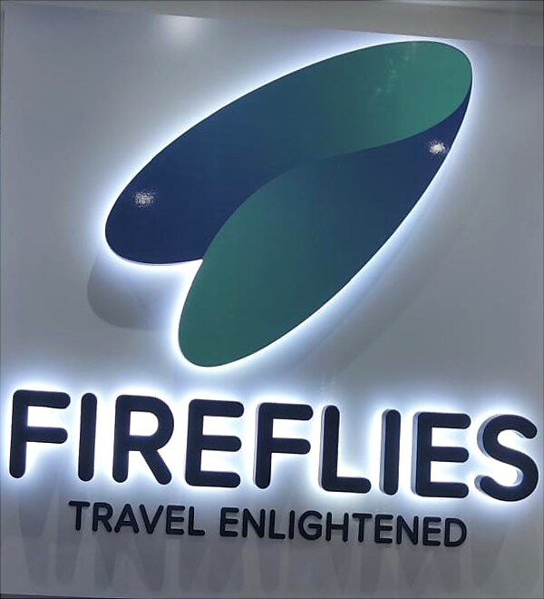 Fireflies Travel Reception Sign — signage by Best Color Signs, Dubai