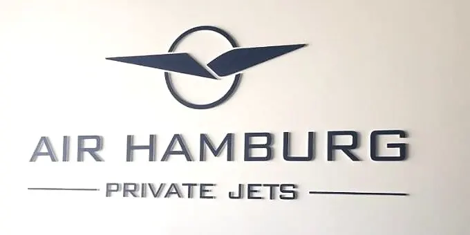 Air Hamburg Office Letters — Reception Signage by Best Color Signs, Dubai