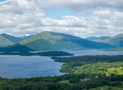 A view from Conic Hill over Loch Lomond