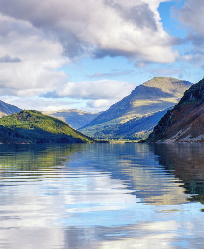 Cloud reflections on Ennerdale Water, Cumbria