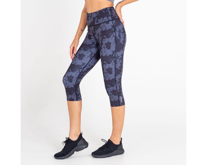 Influential 3/4 Recycled Gym Leggings in Black Mirage Print