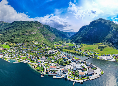 Aurlandsvangen view from above