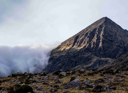 Carrauntoohil in the shade and clouds