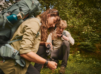 Ecologists Crouched