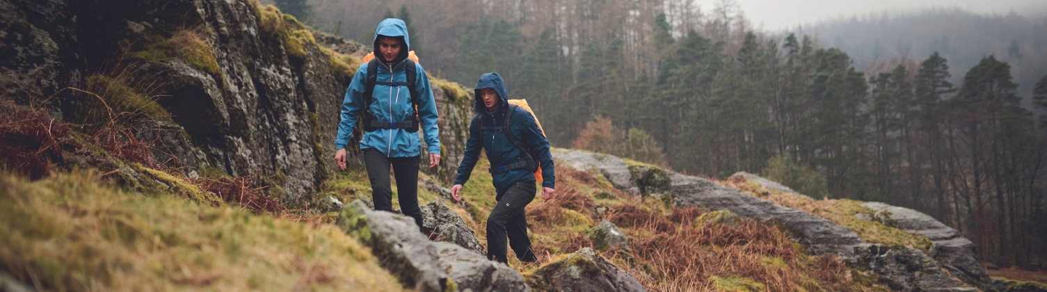 two people hiking in regatta walking gear