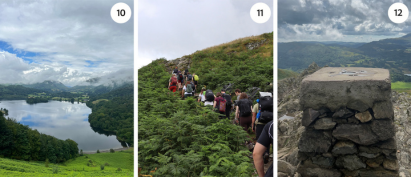 Grasmere Lake - walking up to peak - trig point