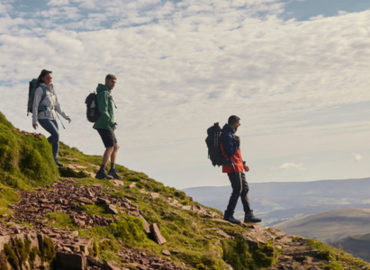 Mountain top sky view from Pen y Fan